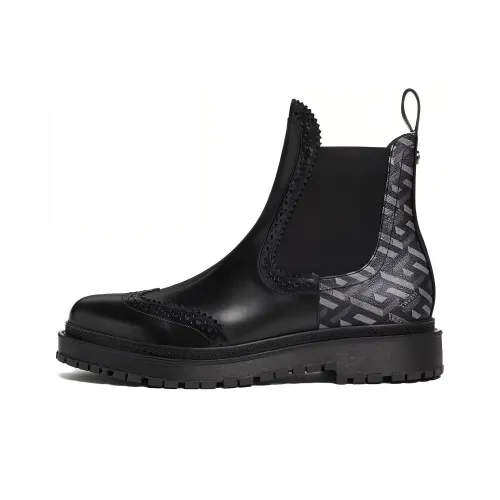 VERSACE La Greca Короткий Челси Мужской Черный