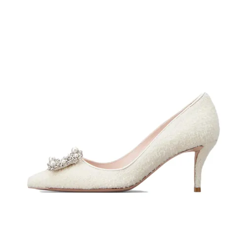 Roger Vivier Flower Strass Высокие каблуки Белый Женские