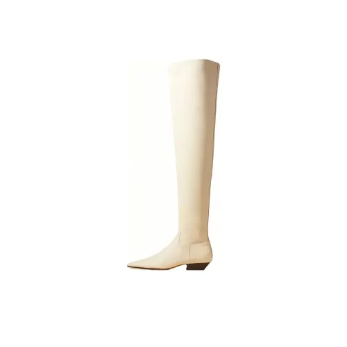 KHAITE Over The Knee Boots Женские Ecru