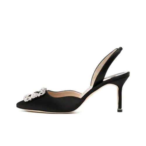 MANOLO BLAHNIK Узкий каблук Высокие каблуки 7,5 см Женские Черный