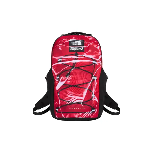 Supreme The North Face Коллаборация Полиэстер Рюкзак Стандартный Красный