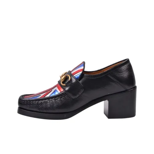 GUCCI Грубый каблук Высокие каблуки 6 см Женские Черный