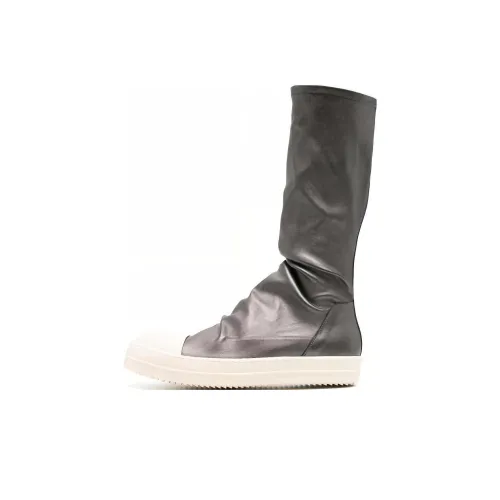 RICK OWENS совместный бренд Колено высокие сапоги Серебристо-серый Мужской
