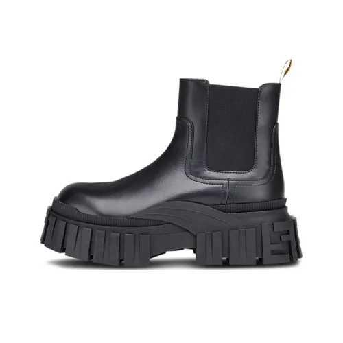 FENDI Короткий Челси Мужской Черный