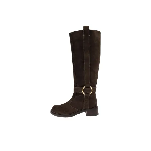 See By Chloe Женские сапоги до колена коричневые