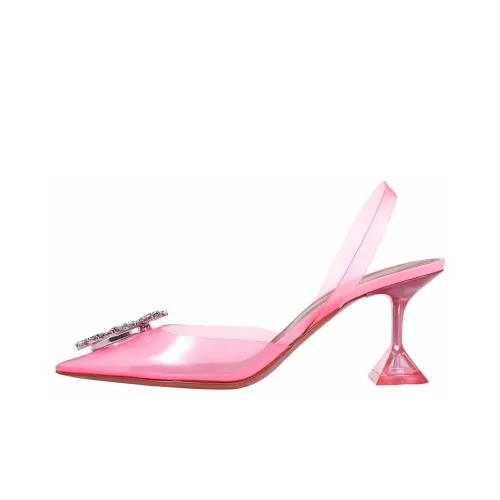 AMINA MUADDI Боковая бутылка Высокие каблуки 9,5 см Женские Ярко-розовый