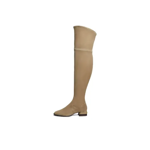 Tory Burch Женские высокие сапоги коричневого цвета