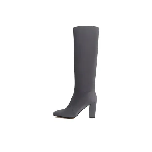 GIANVITO ROSSI Высокие сапоги до колена Серые Женские