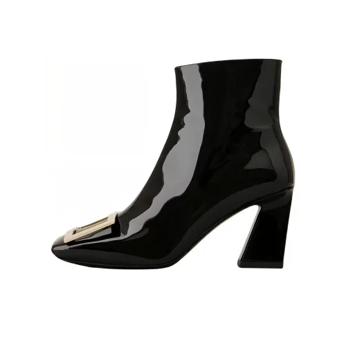 Roger Vivier Квадратные модные ботильоны женские черные