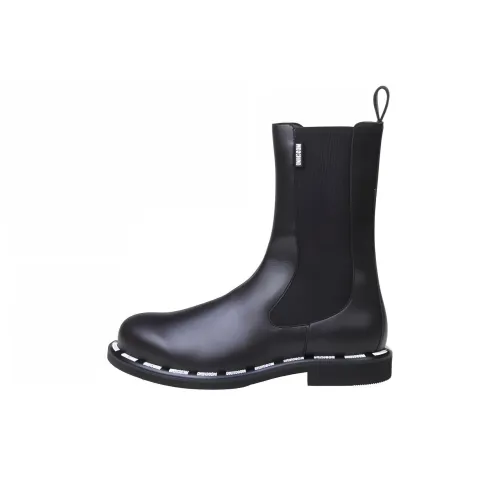 MOSCHINO Этикетка Короткий Челси Женские Черный