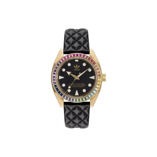 Adidas Originals Кварцевые часы Кожаный ремешок 43 мм Черный циферблат Женские часы