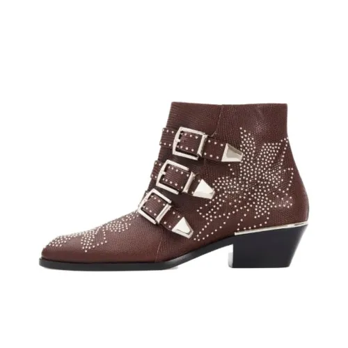 Chloe Botines 4CM Женские Коричневый