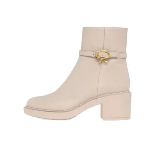 GIANVITO ROSSI Ribbon Dumont Ботильоны Бежевые Женские