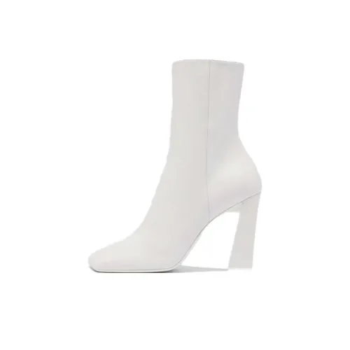 AMINA MUADDI Ботильоны 9,5 см Женские Белые