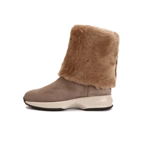 HOGAN Interactive Insulated Crew Snow Boots Women's Brown