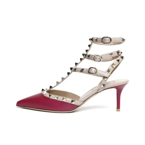 Valentino Rockstud Высокие каблуки Бордовый Женские
