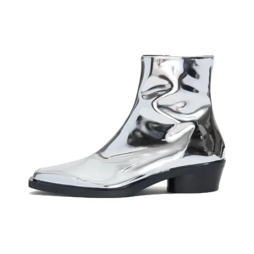 PROENZA SCHOULER Bronco Ботильоны Серебристые Женские