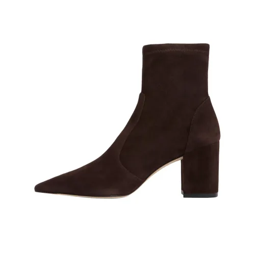 Stuart Weitzman SW Ботильоны 7,5 см Женские Темно-коричневые
