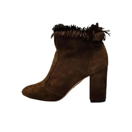AQUAZZURA Botильоны 8 см Женские Коричневый