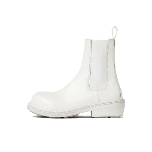 Bottega Veneta Fireman Короткий Челси Женские Оптические волокна Белый