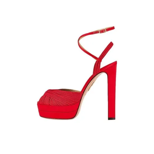 AQUAZZURA Грубый каблук Высокие каблуки 13 см Женские Красный