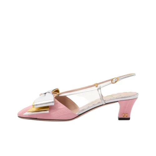 Valentino BOWOW Грубый каблук Высокие каблуки 4,5 см Женские Розовый