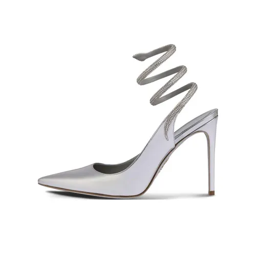 RENE CAOVILLA Cleo Узкий каблук Высокие каблуки 10 см Женские Серебристый