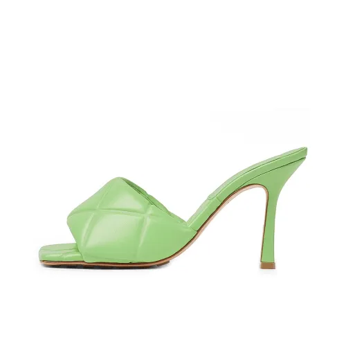 Bottega Veneta Lido Узкий каблук Высокие каблуки 9 см Женские Светло-зеленый