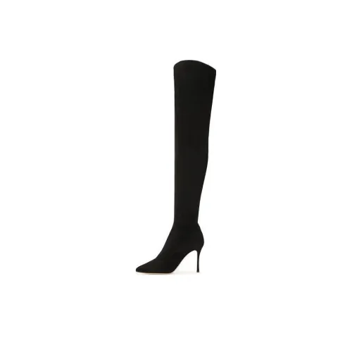 SERGIO ROSSI Godiva Over The Knee Boots 8,8 см Женские Черные