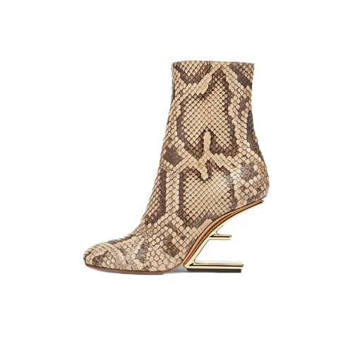 Fendi First Ботильоны 9,5 см Женские Светлый Умбра