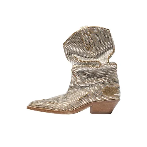 Ботильоны Maison Margiela Tabi 5,5 см женские серебряные