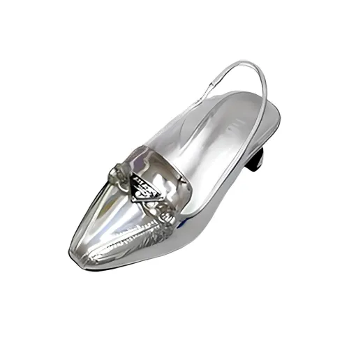 PRADA Грубый каблук Высокие каблуки 4,5 см Женские Серебряные