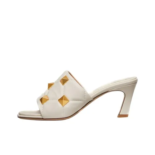 Valentino Roman Stud Песочные часы Высокие каблуки Женские Белые