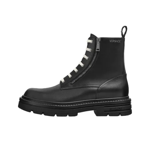 VERSACE ADRIANO Короткий Мартин Ботин Мужской Черный