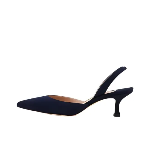 MANOLO BLAHNIK Узкий каблук Высокие каблуки 5 см Женские Темно-синий