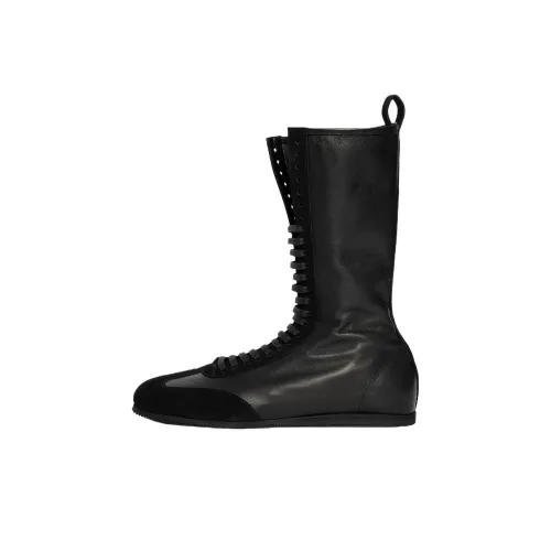 Ann Demeulemeester Juno Женские высокие сапоги на колено черные