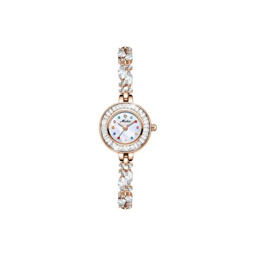 Meibin M1711 Кварцевый механизм нержавеющий стальной ремешок женские часы красный циферблат