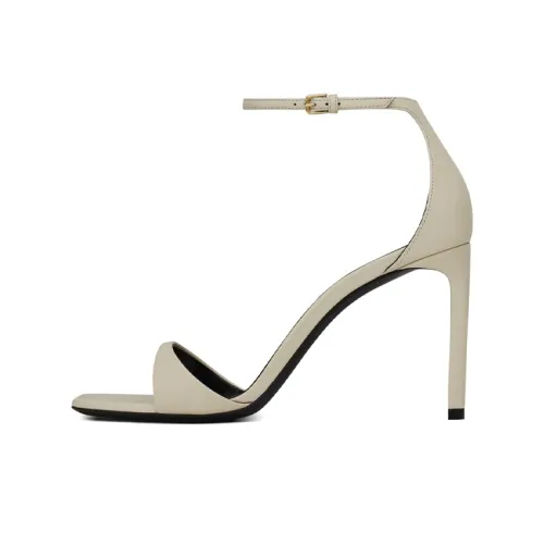 SAINT LAURENT Узкий каблук Высокие каблуки 8,8 см Женские Белые