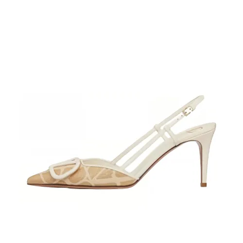 Valentino Vlogo Signature Узкий каблук Высокие каблуки 8 см Женские Белые