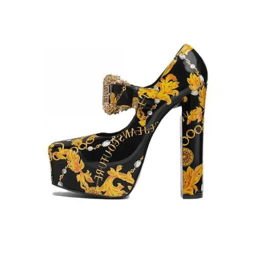 VERSACE JEANS COUTURE Высокие каблуки Желтые Женские