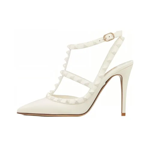 Valentino Rockstud Узкий каблук Высокие каблуки 10 см Женские Белые