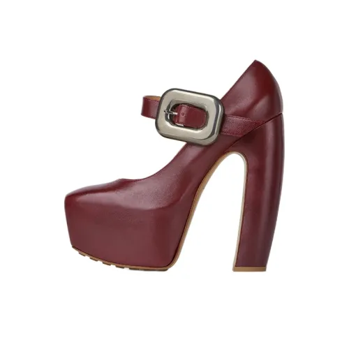 Bottega Veneta Грубый каблук Высокие каблуки 17 см Женские Вишня