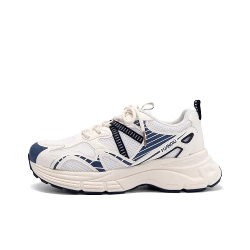 HUANQIU Высота увеличивающая устойчивая к истиранию низ устойчивая к абразиву низкий топ кроссовки с толстой подошвой мужские белый бежевый синий