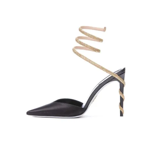 RENE CAOVILLA Cleo Узкий каблук Высокие каблуки 10,5 см Женские Черный Золото