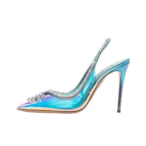 AQUAZZURA Узкий каблук высокий каблук 10 см женский светло-синий