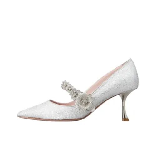 Roger Vivier Высокие каблуки Серебряный Женские