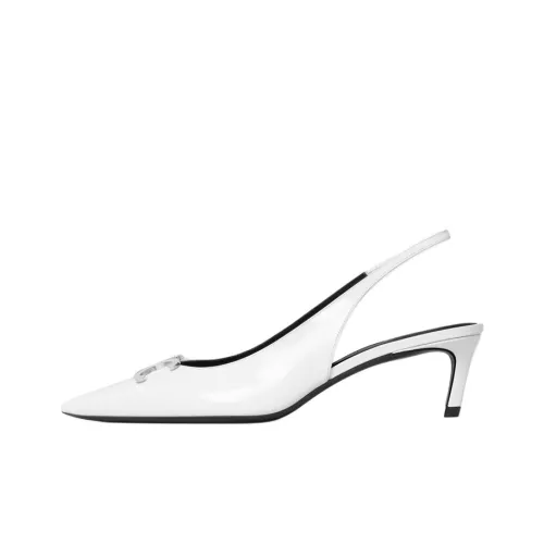 CELINE Triomphe Низкий каблук Высокие каблуки 5 см Женские Белые