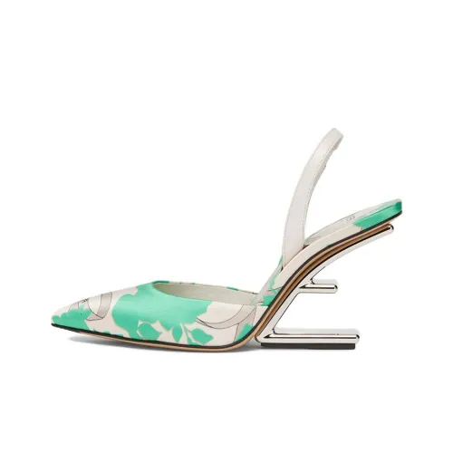 FENDI First Нестандартный каблук Высокие каблуки 6,5 см Женские Зеленый