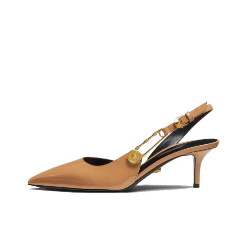 VERSACE Узкий каблук Высокие каблуки Женские Коричневый