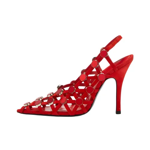 The Attico Сетка Высокие каблуки 10,5 см Женские Красный